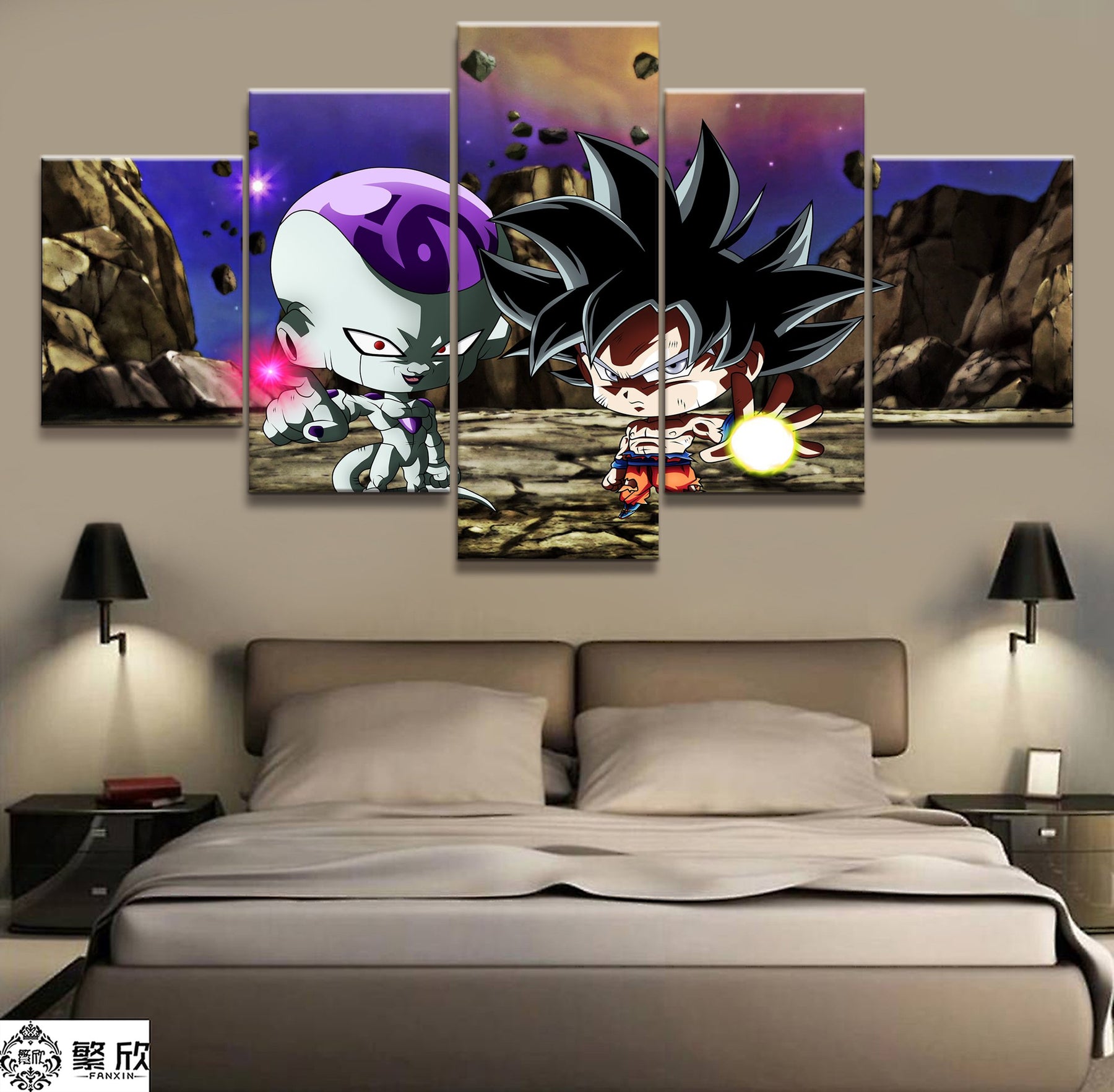 Dragon Ball - 5 Pieces Wall Art - Frieza - Mastered Ultra Instinct Goku - Dragon Ball Poster - Dragon Ball Canvas