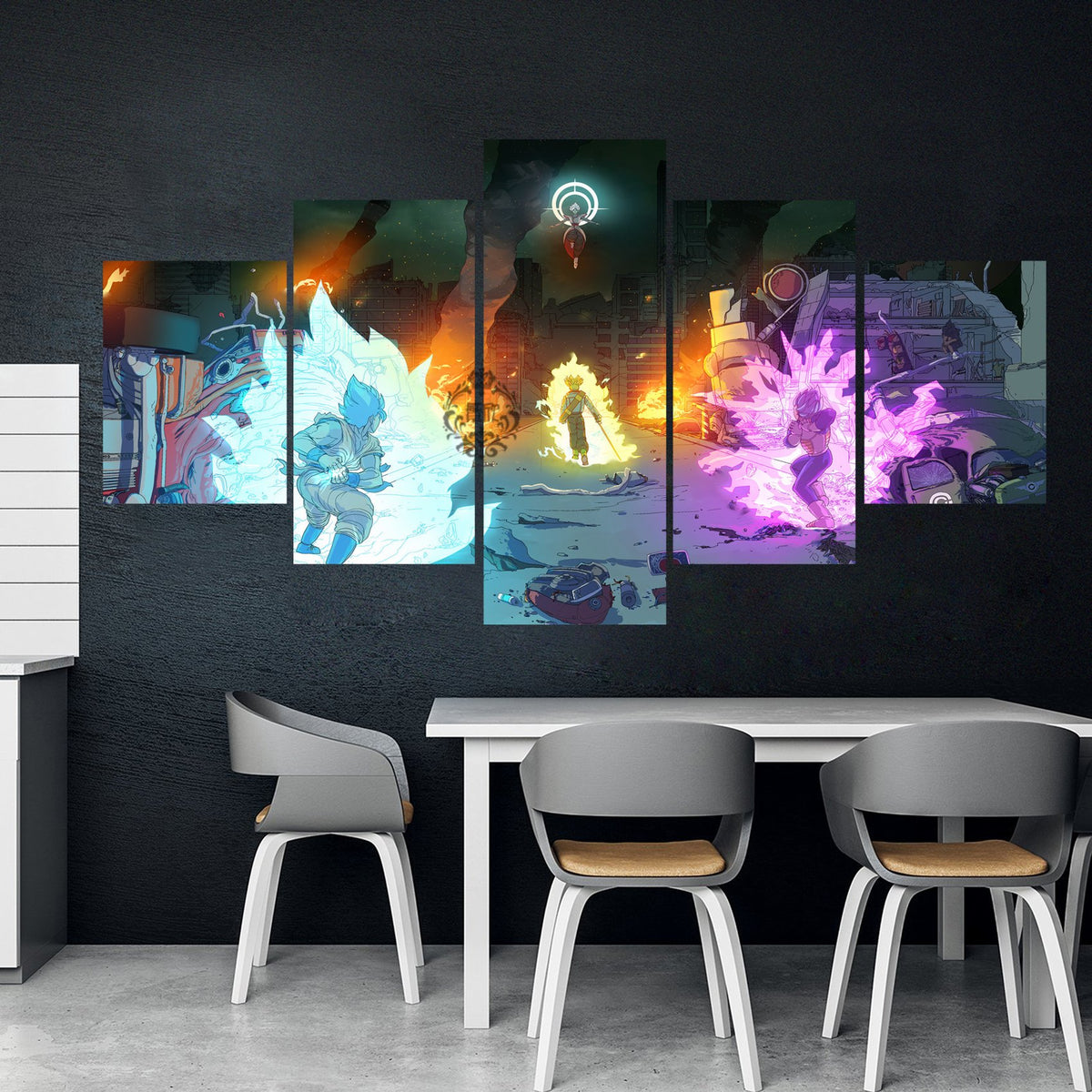 Dragon Ball - 5 Pieces Wall Art - Goku - Vegeta - Trunks - Fusion Zamasu - Dragon Ball Poster - Dragon Ball Canvas