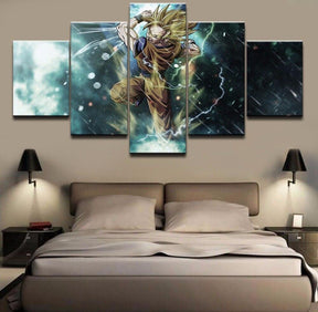 Dragon Ball - 5 Pieces Wall Art - Goku - Super Saiyan 3 - Dragon Ball Poster - Dragon Ball Canvas