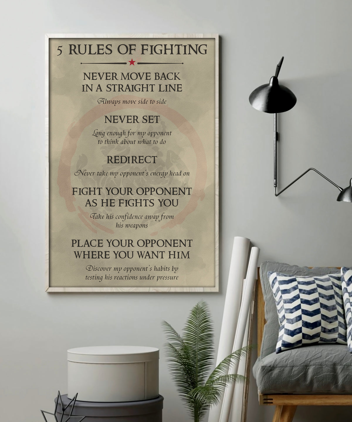 KA002 - 5 Rules Of Fighting - Shotokan Karate - Vertical Poster - Vertical Canvas - Karate Poster