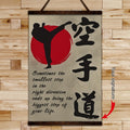 KA031 - Sometimes The Smallest Step In The Right Direction Ends Up Being The Biggest Step Of Your Life - Shotokan Karate - Vertical Poster - Vertical Canvas - Karate Poster