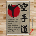 KA031 - Sometimes The Smallest Step In The Right Direction Ends Up Being The Biggest Step Of Your Life - Shotokan Karate - Vertical Poster - Vertical Canvas - Karate Poster