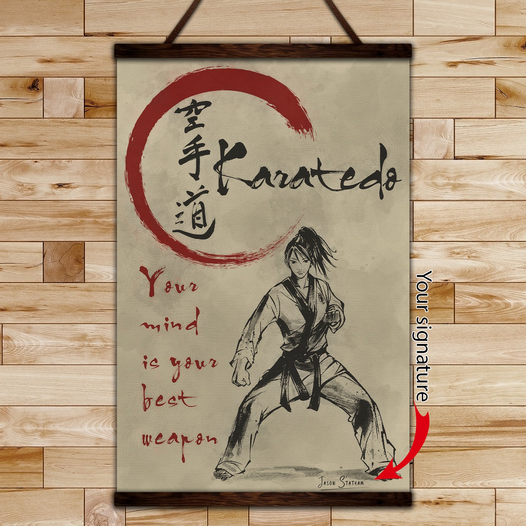KA037 - Your Mind Is Your Best Weapon - Women - Karatedo - Vertical Poster - Vertical Canvas - Karate Poster