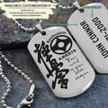 KAD003 - Your Mind Is Your Best Weapon - Kyokushin Karate - Engrave Silver Dogtag