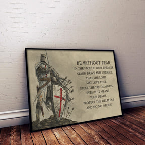 KT002 - Be Without Fear - English - Knight Templar Poster