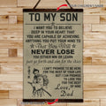 SA039 - To My Son - English - Vertical Poster - Vertical Canvas - Samurai Poster