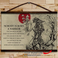 SA063 - Nobody Is Born A Warrior - English - Horizontal Poster - Horizontal Canvas - Samurai Poster