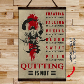 SA083 - Quitting Is Not - Vertical Poster - Vertical Canvas - Samurai Poster