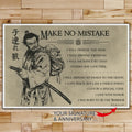 SA088 - Make No Mistake - Horizontal Poster - Horizontal Canvas - Samurai Poster