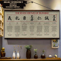 SA098 - The Seven Virtues Of Bushido - English - Horizontal Poster - Horizontal Canvas - Samurai Poster