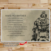 SD015 - Make No Mistake - Soldier - English - Horizontal Poster - Horizontal Canvas - Soldier Poster