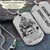 SDD020 - I'm Not Going To Lose - Soldier Dog Tag - Engrave Silver Dog Tag