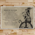 VK041 - Viking Poster - Make No Mistake - Ragnar Lodbrok - Horizontal Poster - Horizontal Canvas
