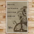 VK049 - Viking Poster - Standing Alone - Ragnar Lothbrok - Vertical Poster - Vertical Canvas