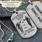 VKD001 - Call On Me Brother - English - Viking DogTag - Engrave Silver Dog Tag