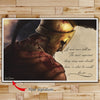 WA012 - A Man Once Told Me - Leonidas - Spartan - Horizontal Poster - Horizontal Canvas - Warrior Poster