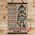 WA023 - Quitting Is Not - Spartan - Vertical Poster - Vertical Canvas - Warrior Poster