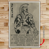 WA067 - IF - Show No Mercy - Spartan - Vertical Poster - Vertical Canvas - Warrior Poster