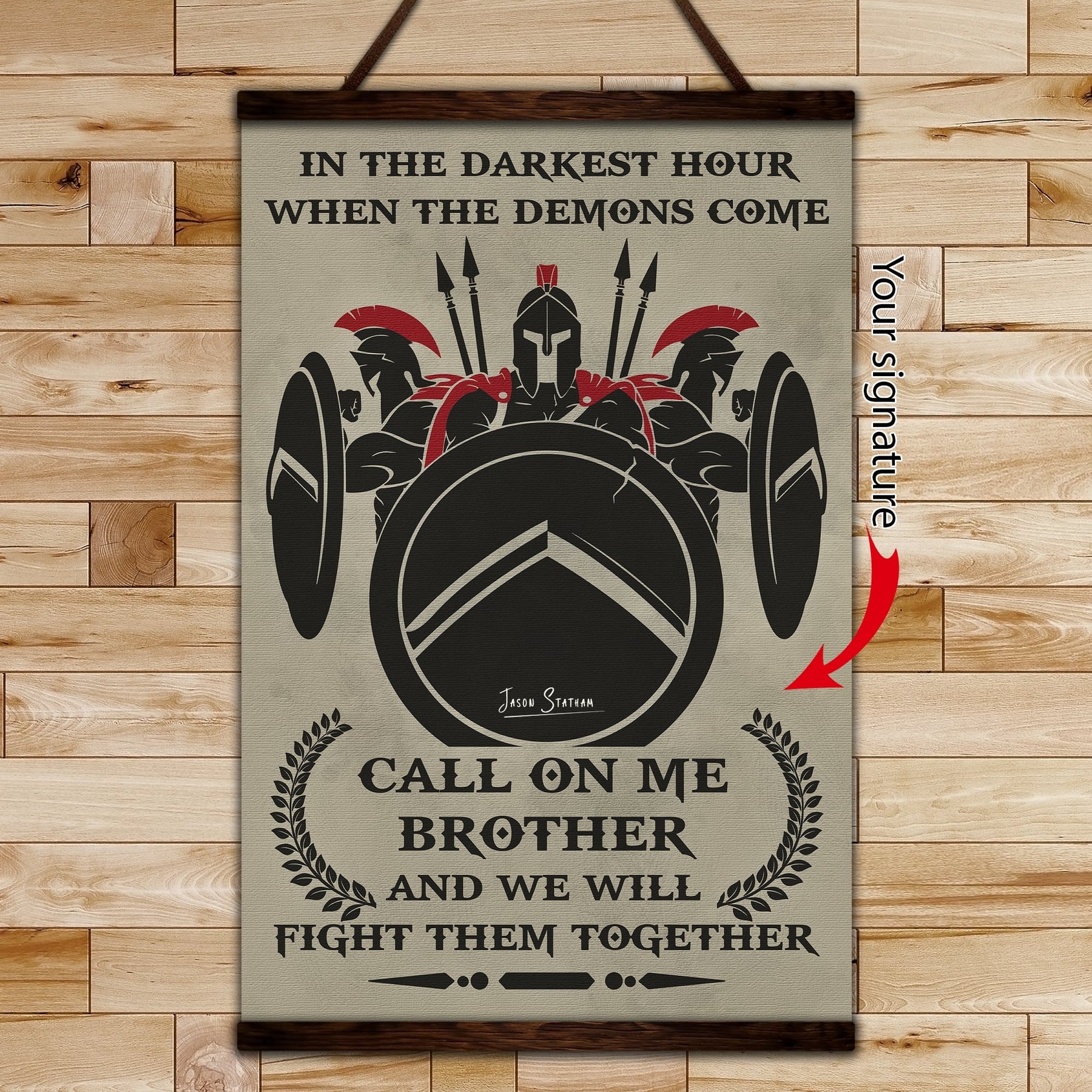 WA084 - Call On Me Brother - English - Spartan - Vertical Poster - Vertical Canvas - Warrior Poster