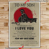 WA100 - Dad To Son - I Love You - Spartan - Vertical Poster - Vertical Canvas - Warrior Poster