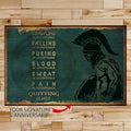WA118 - Quitting Is Not - English - Spartan - Horizontal Poster - Horizontal Canvas - Warrior Poster