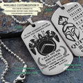 WAD049 - Call On Me Brother - Quitting Is Not - Spartan - Warrior - Engrave Double Silver Dog Tag